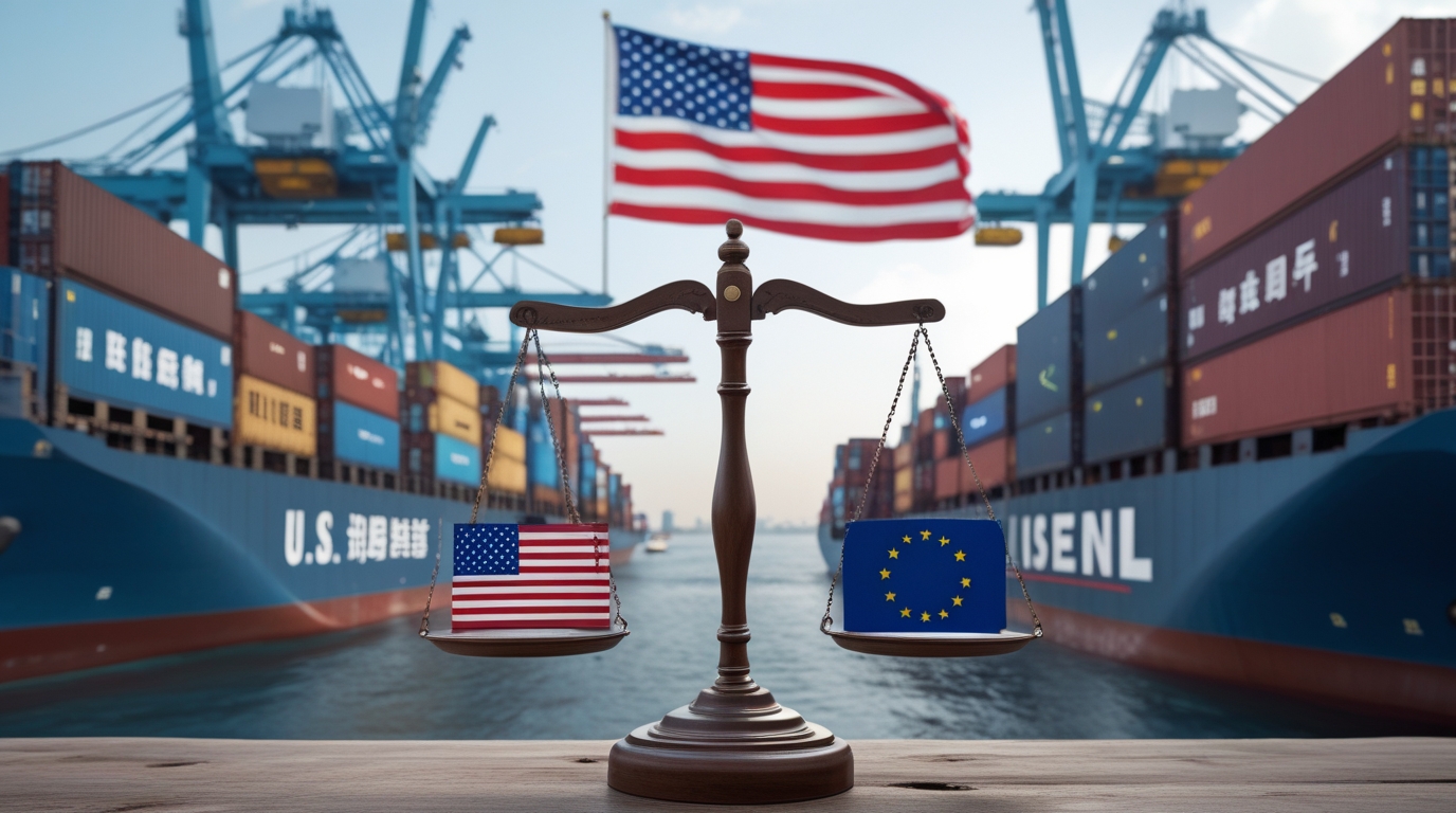 Contenedores y grúas en un puerto comercial internacional