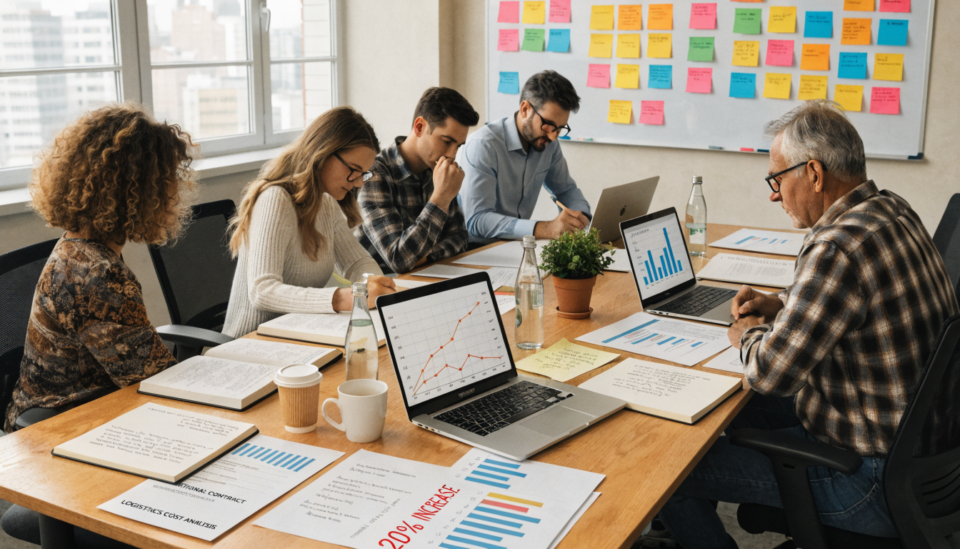 Contratos de comercio exterior en mesa corporativa